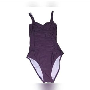Womens Cupshe, small 1 piece swimsuit,  eggplant color, NEW WITH TAGS!!!